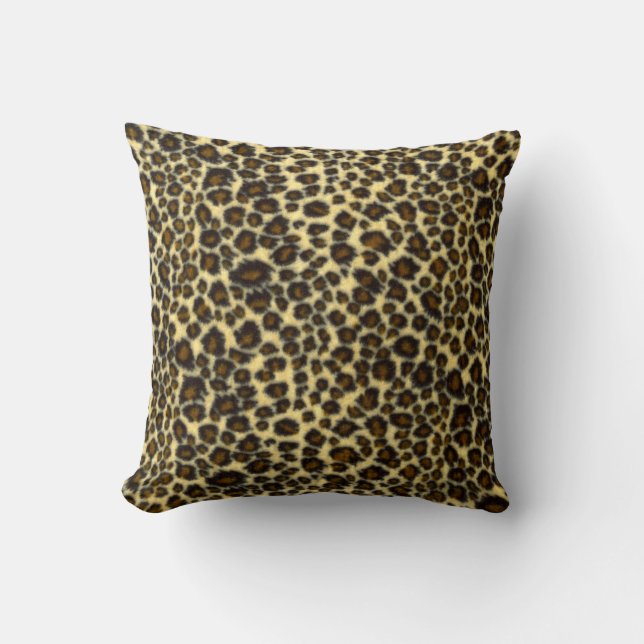 Coussin Imprimé léopard sauvage (Recto)