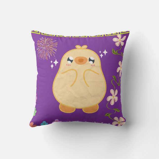 coussin imprimé unique, oreiller à jetons sur mesu (Verso)