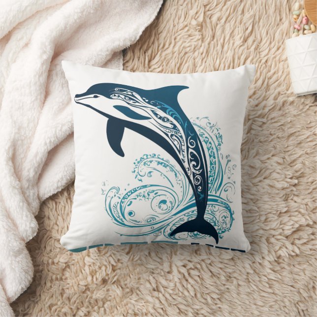 Coussin Imprimer Dauphin Tribal (Couverture)