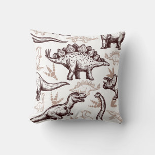 Coussin Imprimer Dinosaure Rétro