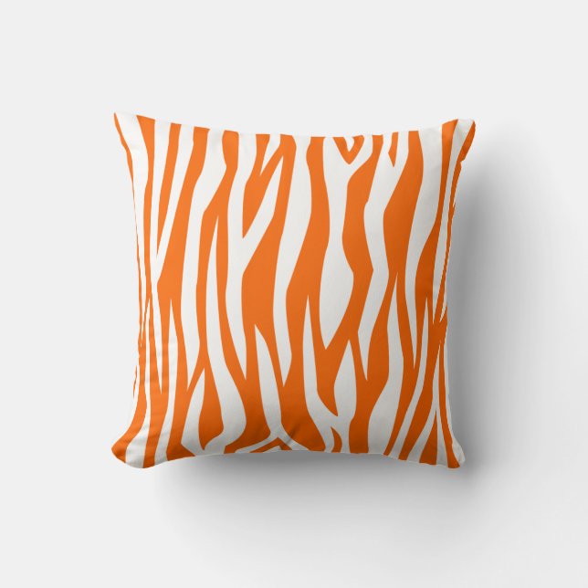 Coussin Imprimer Zebra Tangerine (Recto)