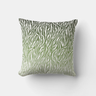Coussin Imprimer Zèbre vert sauvage