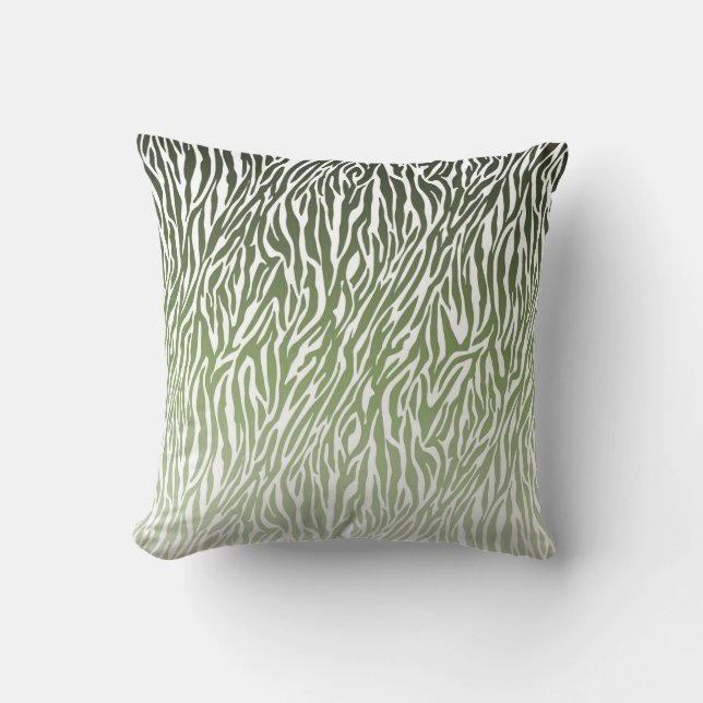 Coussin Imprimer Zèbre vert sauvage (Recto)