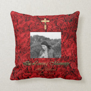 Coussin In Love Memory Cross Ajouter une photo Red Roses F