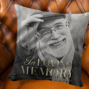 Coussin In Love Memory Modern Elegant Photo Memorial