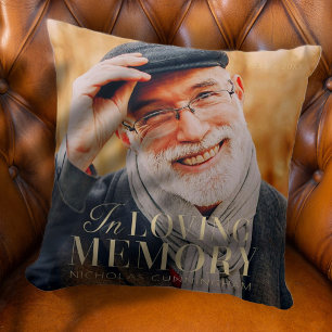 Coussin In Love Memory Modern Elegant Photo Memorial
