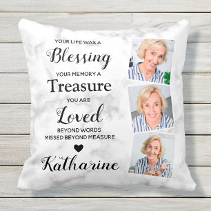 Coussin In Love Memory Personnalisé 3 Photo Memorial