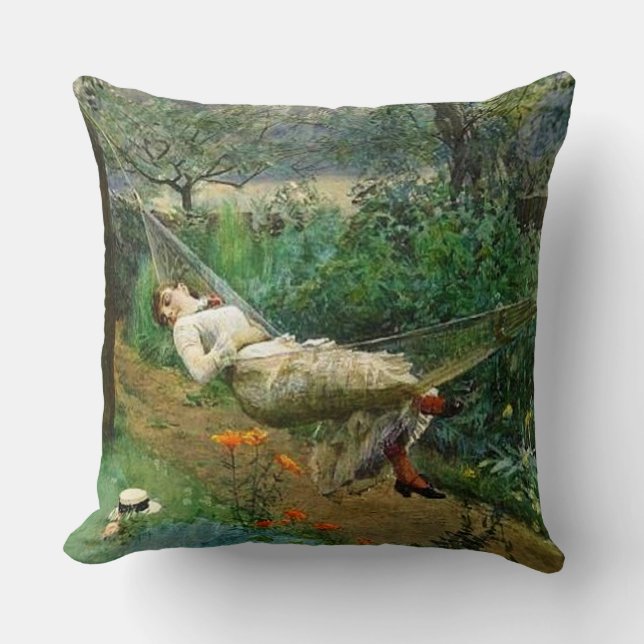 Coussin "In the Hammock" par Anders Zorn (Recto)