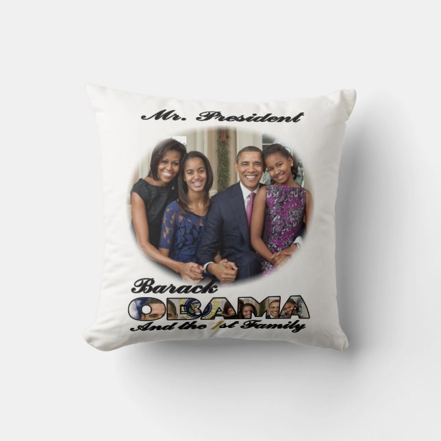 Coussin Inauguration 2013 de PRÉSIDENT OBAMA (Recto)