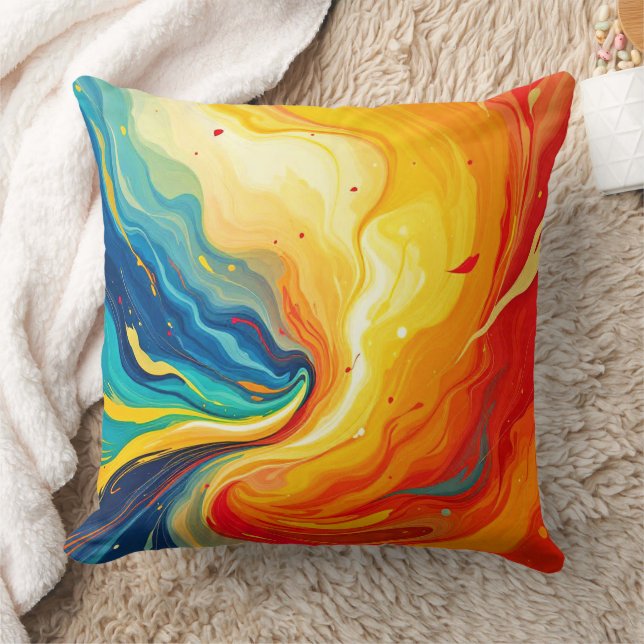 Coussin Incendie et eau Abstraits (Couverture)