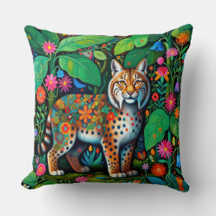 Coussin Incroyable Lynx Féerique Bobcat Animal