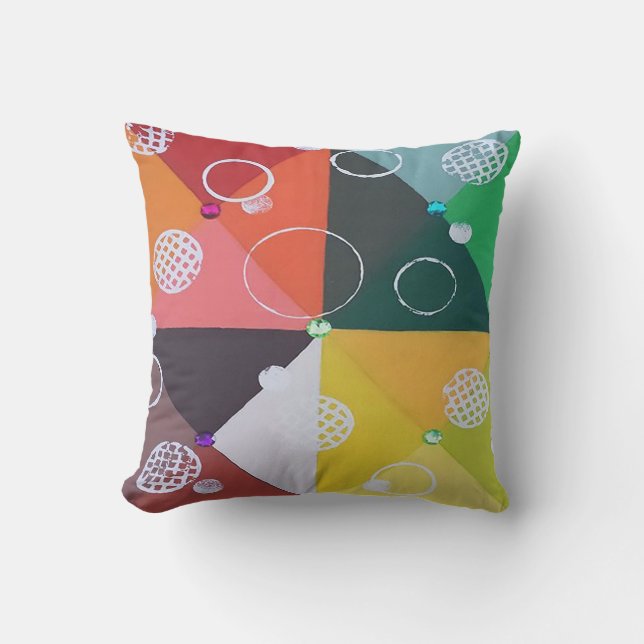 Coussin incrusté de bijoux de patio (Recto)