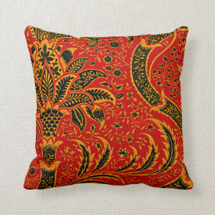 Coussin Inde, motif vintage par William Morris