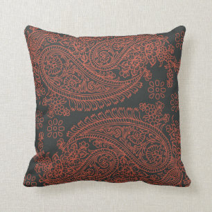 Coussin India print paisley motif