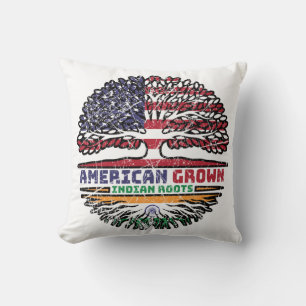 Coussin Indian India US American États-Unis Tree