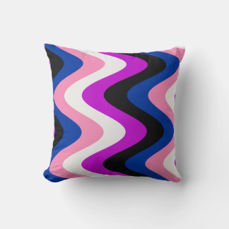 Coussin Indicateur de la fierté du fluide genderfluide