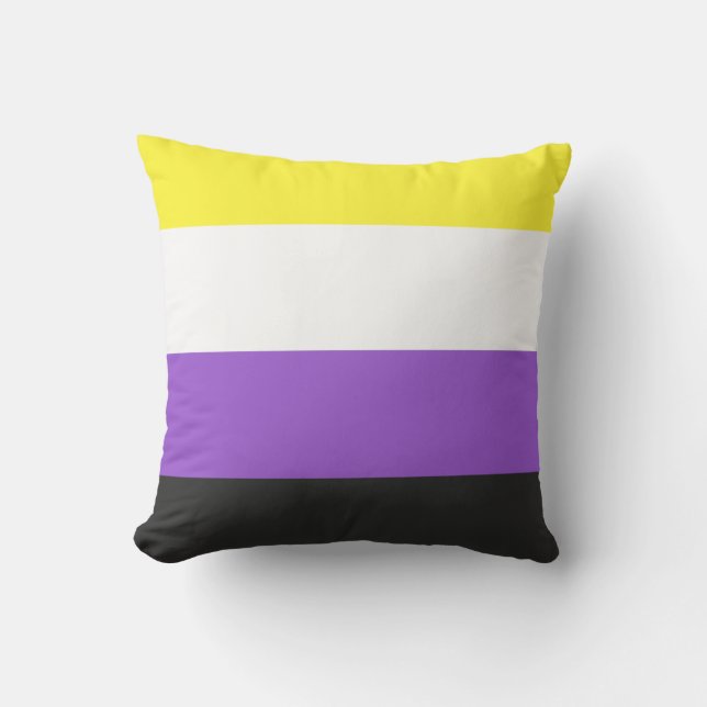 Coussin Indicateur Enby (Pride non binaire) (Recto)