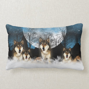 Coussin indien de loup de style