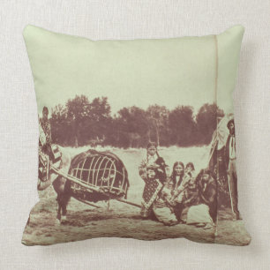 Coussin Indiens de Cheyenne sur le mouvement, 1878 (photo