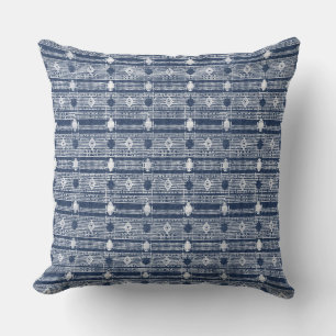 Coussin Indigo Ethnic Hmong Batik Jeu d'oreiller