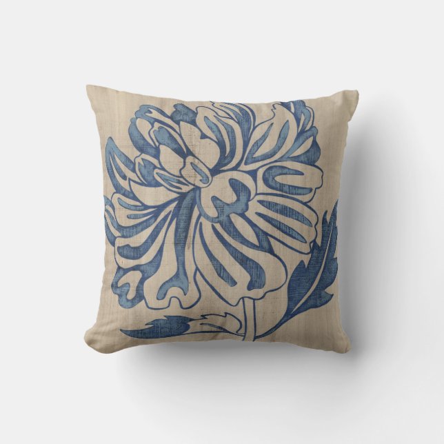Coussin Indigo Mum (Recto)