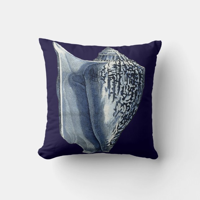 Coussin Indigo Shells I (Recto)
