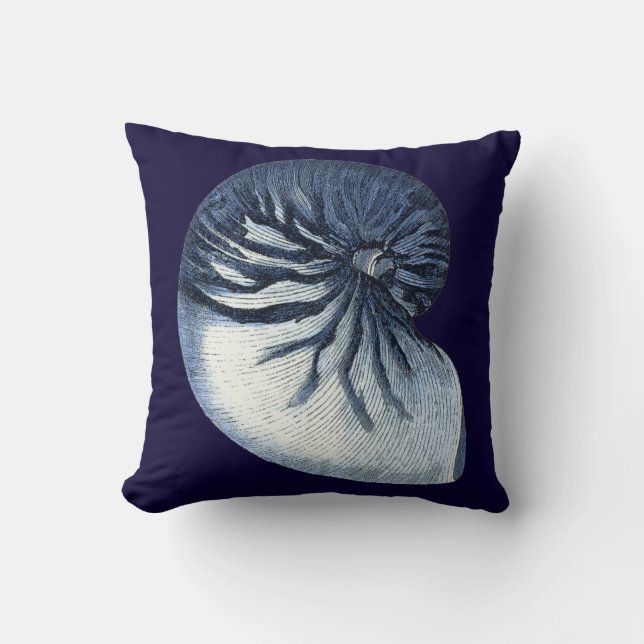 Coussin Indigo Shells VII (Recto)