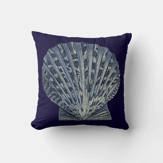 Coussin Indigo Shells VIII (Recto)