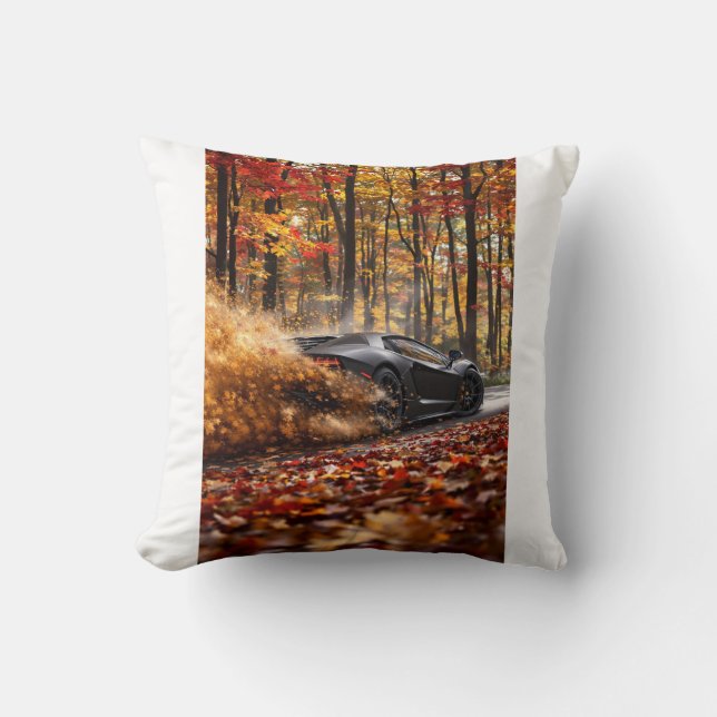 Coussin Inferno Run – Vitesse noire à travers la flamme d' (Recto)