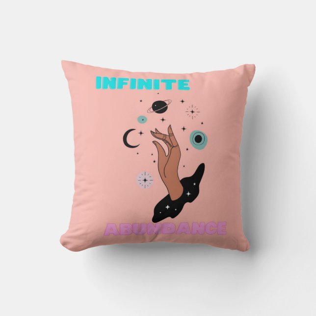 Coussin Infini Abondance Zodiaque Manifestation Astrologie (Recto)