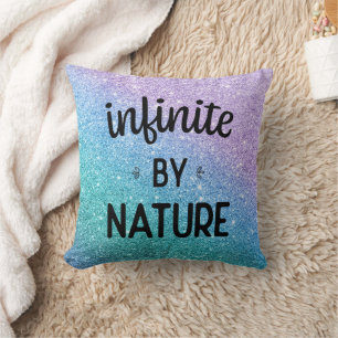 Coussin Infini par nature - Turquoise, Violet & Bleu
