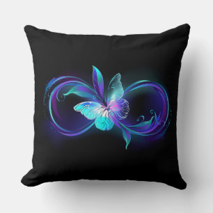 Coussin Infinité brillante avec papillon magique