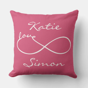 Coussin Infinity Love Lemniscate white + votre backgr.