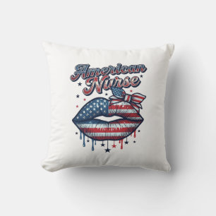 Coussin Infirmière Américaine Conception De Chemise Vector