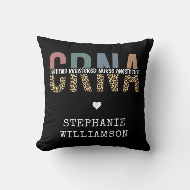 Coussin Infirmière anesthésiste certifiée CRNA personnalis (Recto)