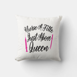 Coussin Infirmière Art Infirmière A Titre Juste Au-Dessus