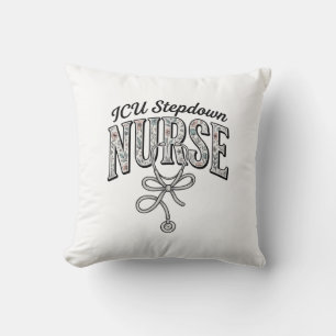 Coussin Infirmière de réanimation vintage floral stéthosco