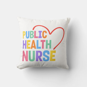 Coussin Infirmière de santé publique Cœur