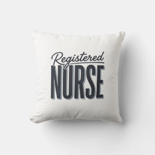 Coussin Infirmière diplômée Script Typographie Vector Desi