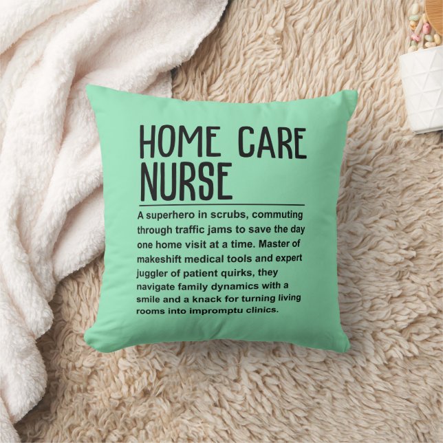 Coussin infirmière en soins à domicile (Couverture)