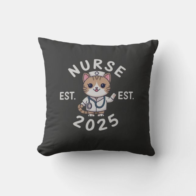 Coussin Infirmière Est 2025 : Célébrons l'avenir des soins (Recto)