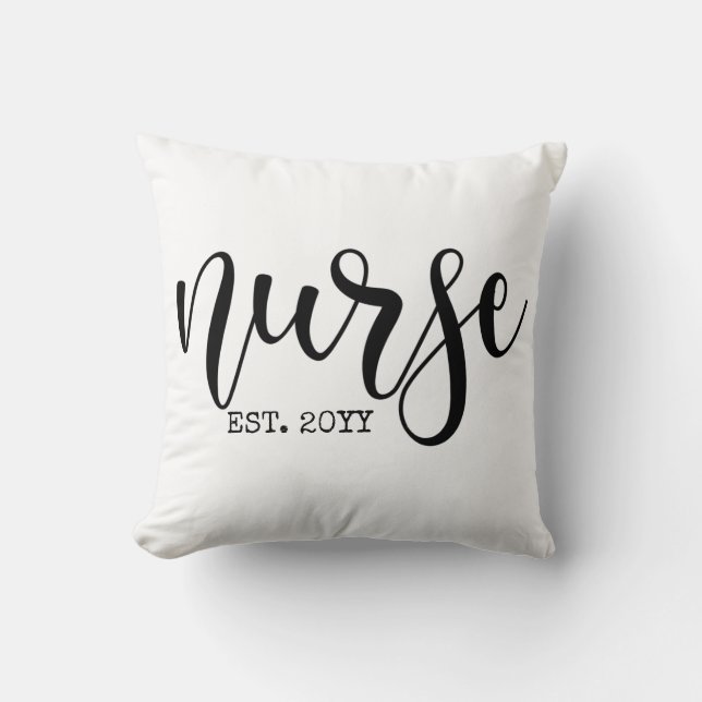 Coussin Infirmière Est Année sur mesure Étudiante Infirmiè (Recto)