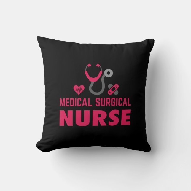 Coussin Infirmière Gift | Infirmière en soins chirurgicaux (Recto)
