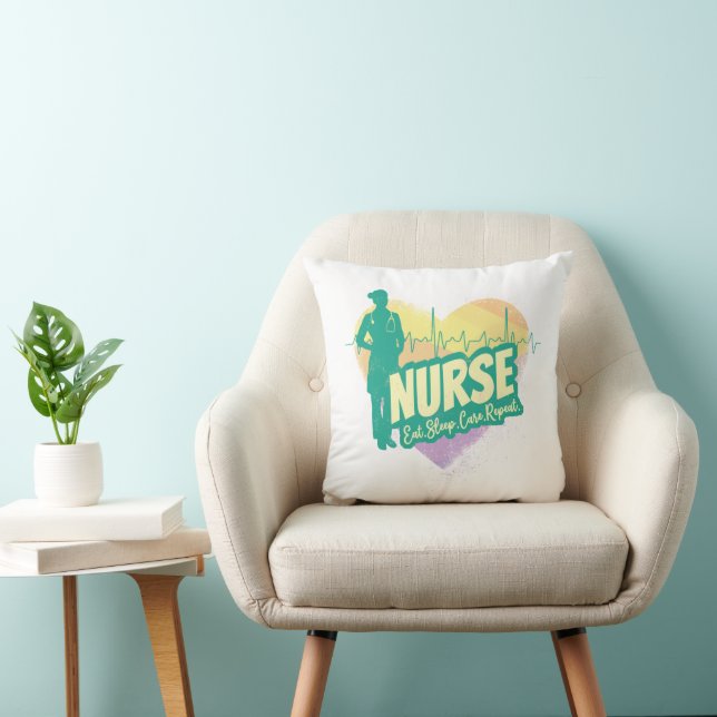 Coussin Infirmière Heartbeat Vintage Graduation École de s (Chaise)