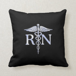 Coussin Infirmière inscrite RN Caduceus Snakes Style on Bl