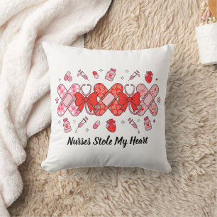 Coussin Infirmière Saint-Valentin XOXO Bandage Stéthoscope