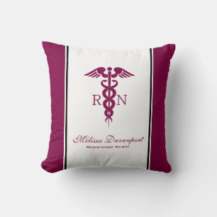 Coussin Infirmière simple Red Caduceus