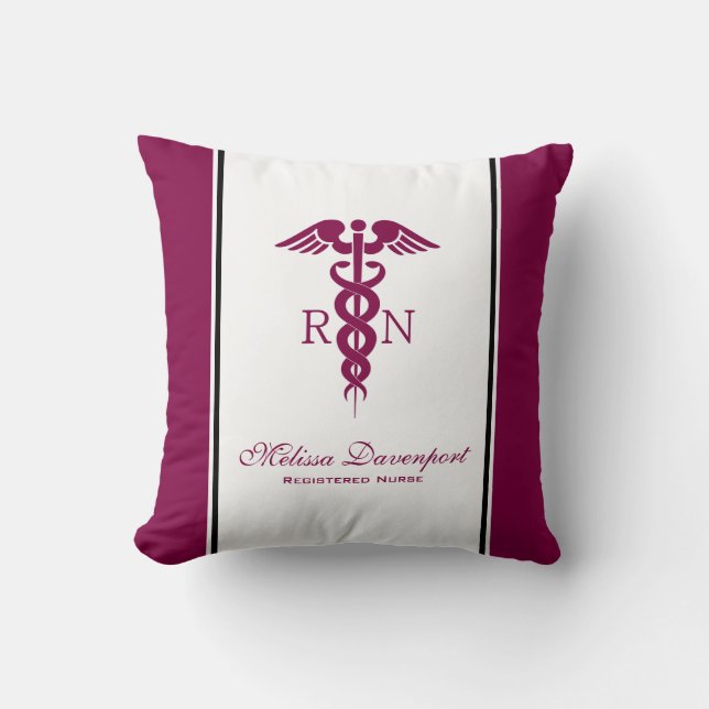 Coussin Infirmière simple Red Caduceus (Recto)
