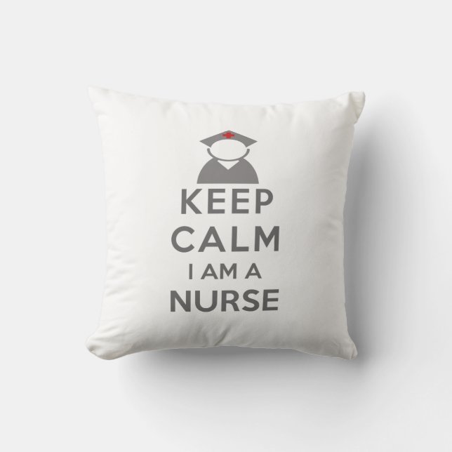 Coussin Infirmière Symbole Garder son calme Je suis infirm (Recto)