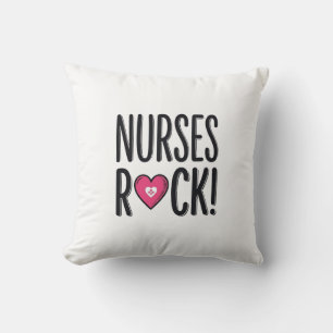 Coussin Infirmières Rock Design Vectoriel de Cœur d'Infirm
